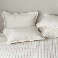 gBEDDING 素色超細纖維枕套 2入+枕芯 2人, 象牙白