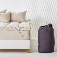 La Pomme Atique混色棉鬆緊床墊+收納袋+束帶 2入組, 淡米色