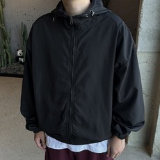 머시따 남녀공용 오버핏 후드 고프코어 바람막이