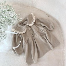 Bebeniz 嬰幼兒針織圓領燈芯絨連身裙