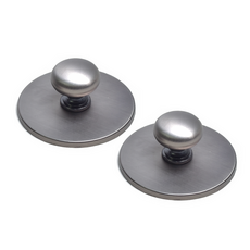 圓形底盤櫥櫃把手 銀色, 2個