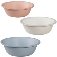 Monaco Olive La Pastel 圓形盆粉色小號 + 白色中號 + 天空大號 3 件套, 1套, 粉色（小）、白色（中）、天空（大）