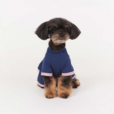 Miminko 狗狗條紋疊層洋裝 DW4AO1210, 海軍藍, 1個