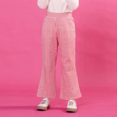 ILoveJ 女童Webee格紋靴型保暖褲