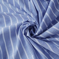 Cheonpam 30支紗 色織棉 Halcyon 條紋布料, 1333 藍色