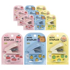 pinkfoot 2000胡蘿蔔朋友們迷你訂書機 3種組, 黃色, 粉色, 藍色, 4套