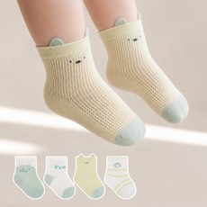스타도어 애니멀메쉬 발목양말 4켤레 세트