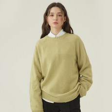 두낫플랜 여성용 홀가먼트 램스울 루즈핏 라운드 니트 JJKT230101