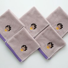CHUNGMU TOWEL 麵包理髮師 30支 角色掛環擦手巾, 巧克力, 5個