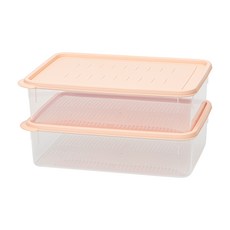 EASY&FREE Easy Keep Freeze Pack 冷凍庫整理容器 蜜桃色 5000ml, 1入, 2個