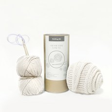 Mellowstory Stationery Sophy 迷你圍巾編織套組, 冷米色, 1個