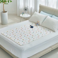 agazzang Duralon竹纖維雙面嬰兒涼感防水墊, 1個, 恐龍