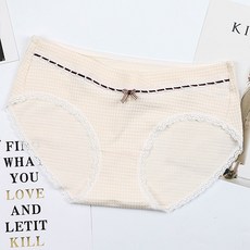 格紋舒適低腰孕婦內褲