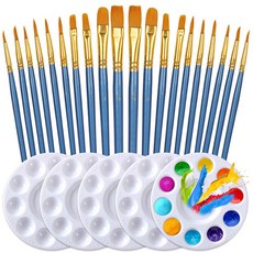 OON 10種藝術品刷X 2P +調色板5P套組, 1套, 10種