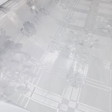 無膠靜電窗貼 KOR-410, 格紋花朵圖案