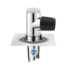 Kyhome 洗衣機下水管地漏過濾防臭接頭, 銀色