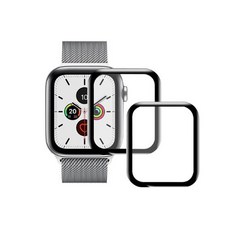 빅컴퍼니 애플워치 호환 엣지라인 풀커버 보호필름, 블랙