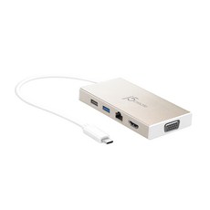 J5create USB3.1 to HDMI 4K + VGA 기가랜 USB허브, JCD376, 1개