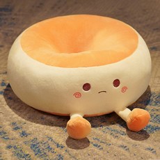 甜甜圈坐墊, 悲傷款 黃色, 1個