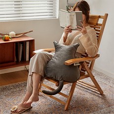 只有你沒有的貓咪在這裡天鵝絨靠墊, 灰色的