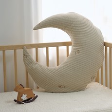 lolbaby 嬰兒絎縫月亮抱枕, 兔虎米