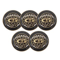 金屬高級點綴西裝鈕扣 TG 21mm, 5個, 黑金