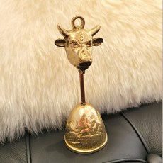 쿠칭아일랜드 황소 황동주물 식탁종 테이블종, 골드