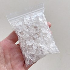 다해유 아름다운 크리스탈 자갈 7~9mm 백수정, 1개
