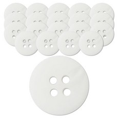 동대문단추왕 무광 셔츠 블라우스 무광 천사열 단추 13mm, 화이트, 20개