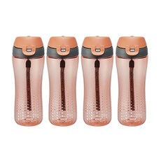 LocknLock 樂扣樂扣 攜帶式運動水壺 4入, 橘色, 550ml
