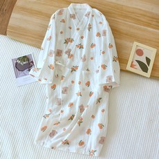 소니오 더블 거즈 큐트 슬림 샤워 가운 L, 타입 05, 1개