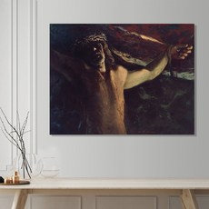 이요한 화백 성화 노프레임 캔버스화 25 운명하시다 2