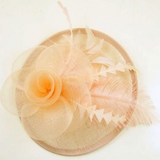 Get It Blue 復古風手工羽毛亞麻花環, 1個, 香檳色