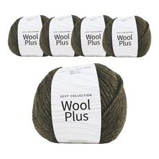 SEVY Philip Textile Wool Plus 毛線, 2 卡其棕, 5個