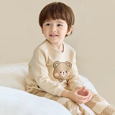 unifriend 兒童款Coco熊有機保暖棉質上下套裝