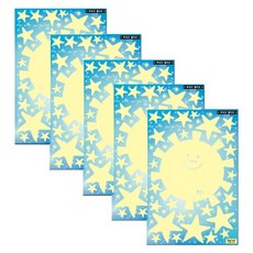 fantastix 夜光貼紙 NS-35 5入, 巨大太陽與星星