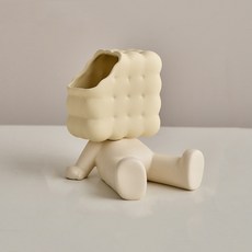 餅乾筆筒 桌面裝飾品 坐姿餅乾, 單一顏色