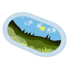 팅올 일러스트 욕실 발 매트 40 x 60 cm, 풍경4, 1개