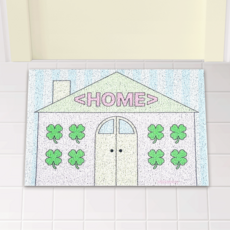 DEMIMOOD Cozy Home 線圈玄關陽臺地墊, 1個, 甜蜜之家