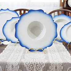 Reichenbacher品味藍色甜點碗 700105-00701, 白+藍, 1個