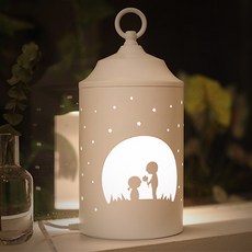 After glow 定時融蠟燈 遇見少年少女 小型 + 鹵素燈泡 + 功能性調節器, 白色