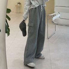 Mineflow 女款刷毛寬版工裝運動褲 JMW 368