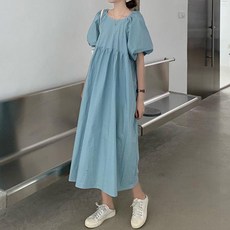 레몬소울 커베인 백뷰 리본 반팔 원피스 빅사이즈 포함