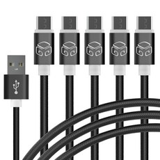 DGG 金屬Type-C高速充電線, 150cm, 黑色, 5個