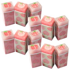 Point 方形橡皮擦 蜜桃, 隨機出貨, 12個