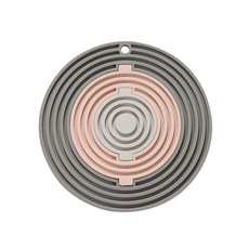 3合1矽膠鍋墊, 灰色 + 粉紅色 + 淺灰色, 1個