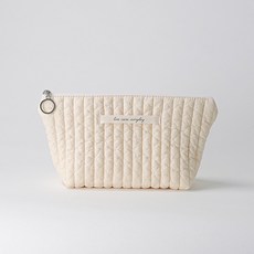 【Dotto Dot x Marolotte】100支絎縫棉化妝袋尿布袋多功能袋, 化妝品包_象牙色