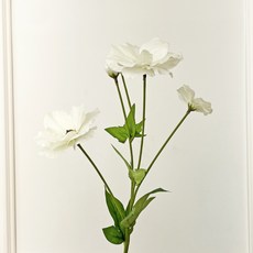 베누디 조화 버터플라이 꽃 가지, 화이트, 1개