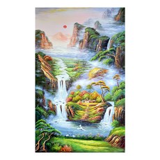 好運之谷的東方繪畫, 綠+藍+白+棕+紅