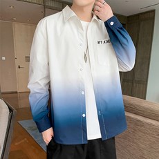 男士 I Love Home 點綴字母線條襯衫